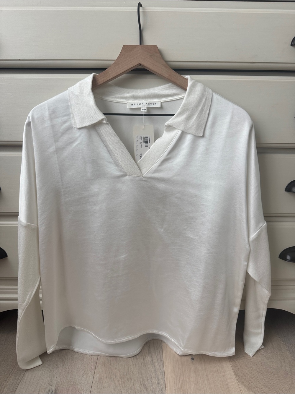 Melissa Nepton Tina mixed media top NWT